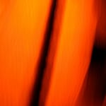 オレンジと黒が交差するぼやけた光